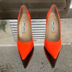 Jimmy Choo Vibrant Orange Heels